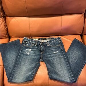 Ag Adriano Goldschmied Blue Straight Leg Jeans